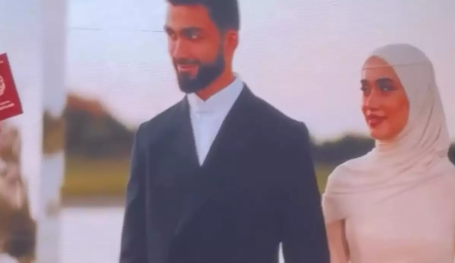 Qurban Qurbanovun oğlu ilə gəlini… - Video