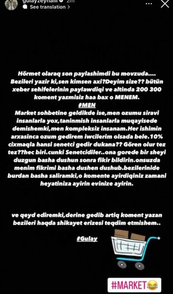 "Mənim fikrimi başa düşən düşüb..." - Gülay