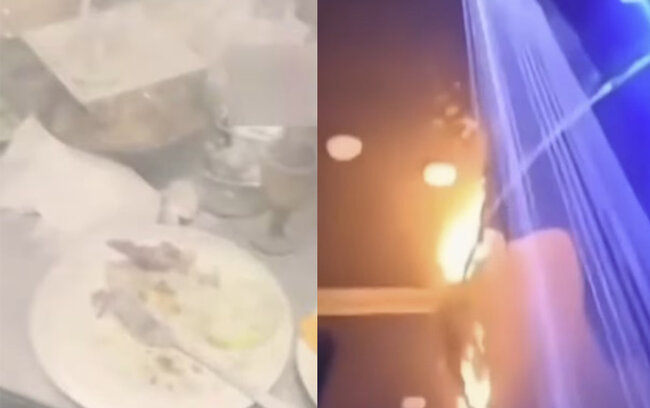 Toy zamanı daha bir şadlıq sarayında yanğın oldu - Video