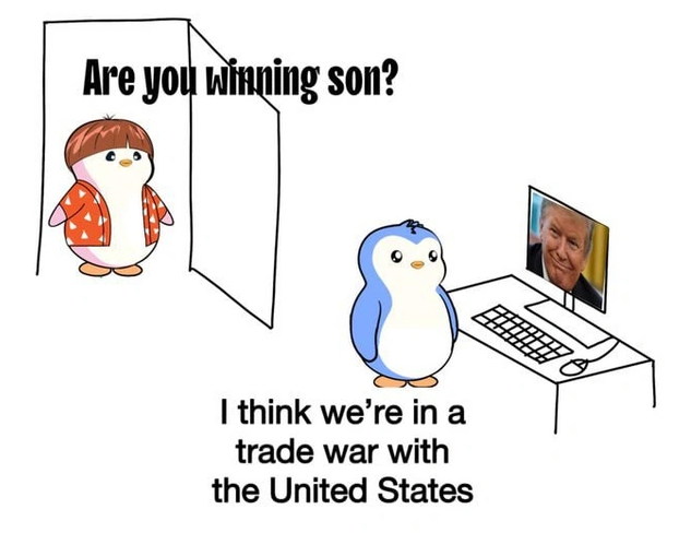 Tramp tariflərdən əziyyət çəkən pinqvinlər haqqında memlərin qəhrəmanına çevrildi