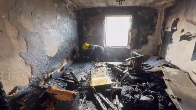 Lökbatanda yaşayış binasında partlayış olub (FOTO)