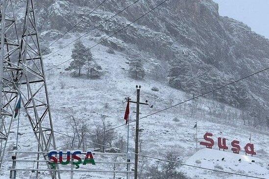 Şuşa, Kəlbəcər və Laçında qarlı hava şəraiti davam edəcək - FOTO