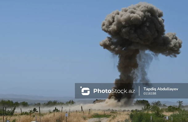 Xocalı sakini minaya düşüb