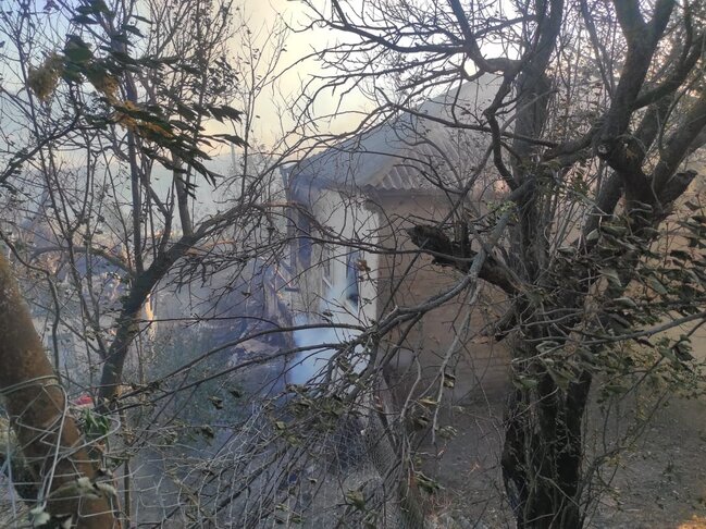 Şabrandakı yanğında 13 ev yandı - FOTOLAR
