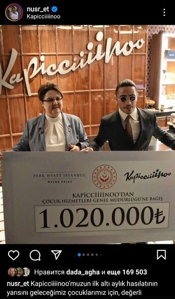 Aşpaz Nusret qazancının 50 faizini kimsəsiz uşaqlara bağışladı - FOTO