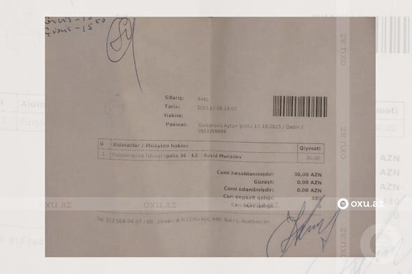 Bakıda reabilitasiya mərkəzi vətəndaşın pulunu geri qaytarmır - ŞİKAYƏT + FOTO