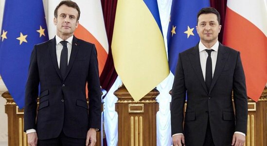 Zelenski Makronla DANIŞDI