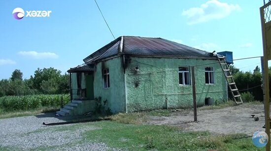 Azərbaycanda şəhid ailəsinin EVİ YANDI - VİDEO