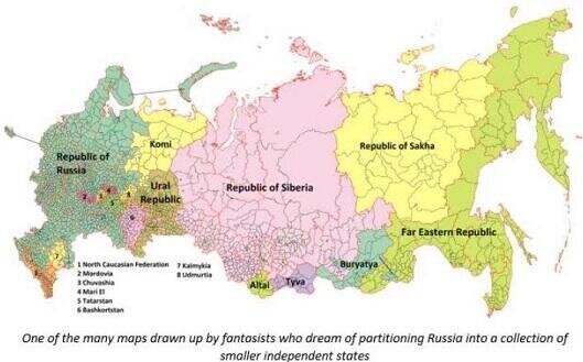 Rusiya bu dövlətlərə parçalanacaq - Sensasiya