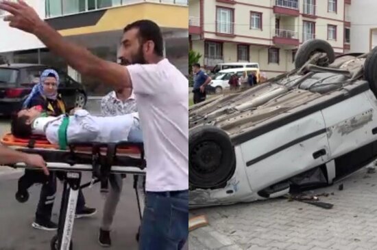 İki avtomobilin iştirakı ilə dəhşətli qəza – ANBAAN VİDEO
