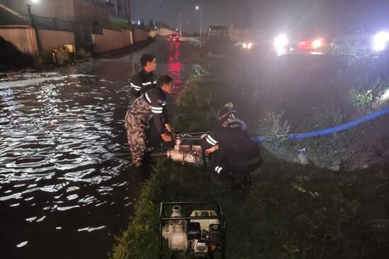 Gəncə-Şəmkir avtomobil yolunda subasmadan sonra hərəkət bərpa edilib - VİDEO