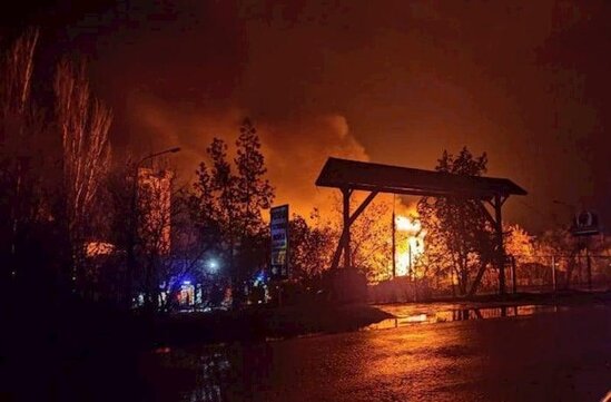 Yüksək rütbəli "kadırovçular"ın olduğu baza vuruldu - VİDEO