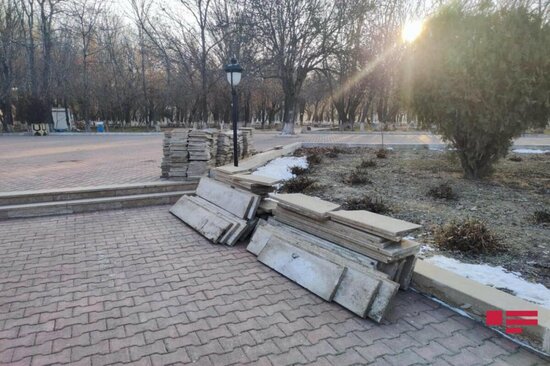 Naxçıvan şəhərində kommunistlər üçün inşa edilən abidə söküldü - FOTO