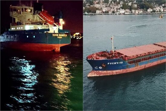 Türkiyə və Rusiyaya məxsus gəmilər toqquşdu - FOTO/VİDEO