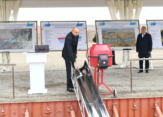 Prezident Şərqi Zəngəzurda təməlqoyma mərasimində - YENİLƏNİB + FOTO