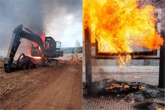 Çilidə torpaqlarını tələb edən yerlilərdən odlu aksiya – FOTO