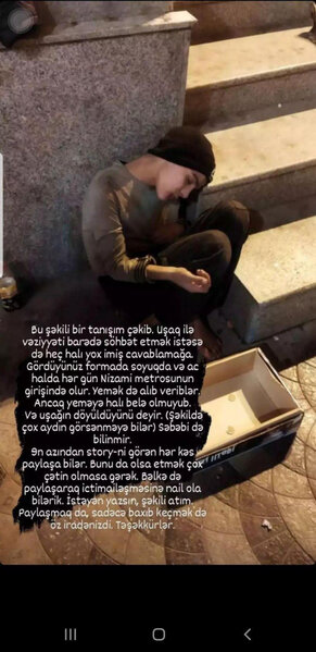Dövlət qurumları Bakıda dilənən uşağa görə səfərbər oldular - FOTO