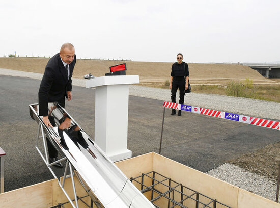 Füzuli-Ağdam avtomobil yolunun təməli qoyuldu - FOTO