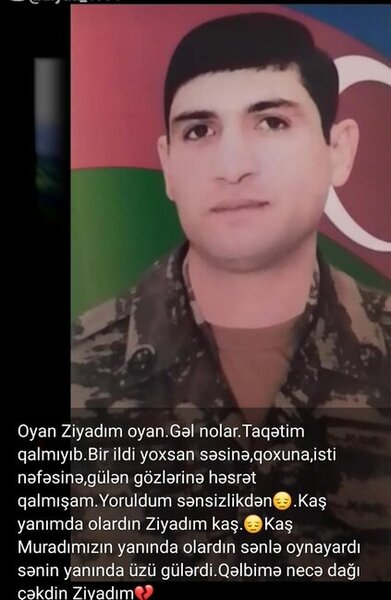 "Kaş Muradımızın yanında olardın, səninlə üzü gülərdi" - Şəhid Ziyad Muradovun xanımı - VİDEO/FOTOLAR