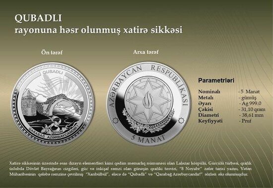 500 manatlıq xatirə pul nişanları dövriyyəyə buraxıldı - Fotolar