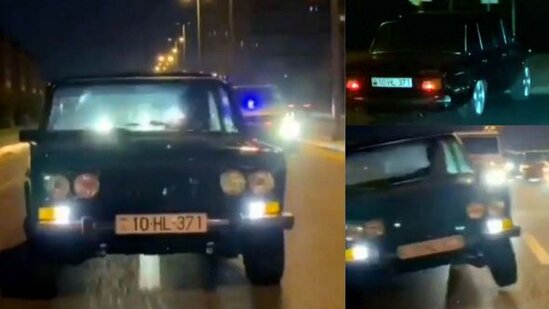 Sumqayıtda avtoxuliqanlıq: Atasının QAZ-53-ünü "ikitəkər" qaldırdı - FOTO/VİDEO