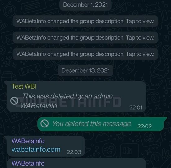 "WhatsApp" qruplarında mesajlarınızı SİLƏ BİLƏCƏKLƏR