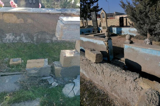 Sumqayıtda məzarların dəmir qapıları oğurlanıb - FOTO