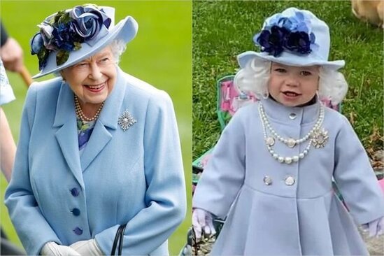 II Elizabet kimi geyinən qızcığaza Bukinqem sarayından sürpriz - FOTO