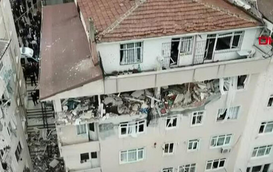 İstanbulda binada partlayış, yaralılar var