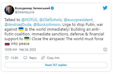 Zelenski liderlərlə danışdı: "Putin əleyhinə koalisiya yaradılır" - FOTO