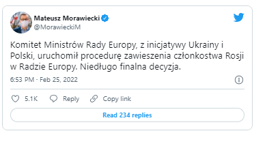 Rusiya Avropa Şurasından çıxarıldı - YENİLƏNİB + FOTO