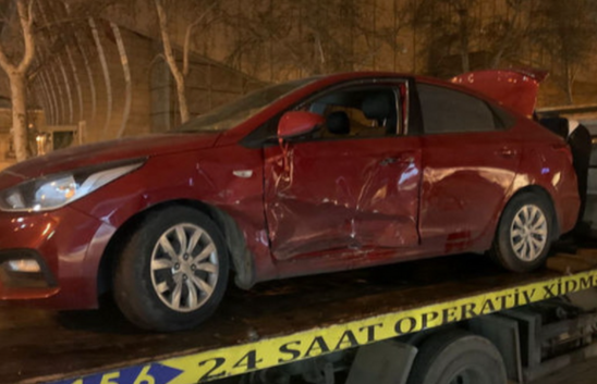 Bakıda hamilə qadın qəza zamanı xəsarət alıb – FOTO