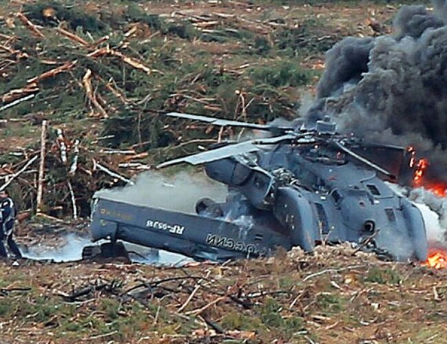 Hərbi helikopter qəza törətdi - ANBAAN VİDEO