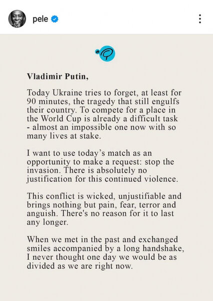 Pele Putinə MÜRACİƏT ETDİ - FOTO