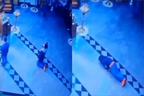 Kilsədə xaç çəkdikdən sonra özünü başından güllələdi - VİDEO