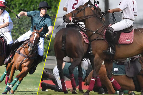 Şahzadə Harri hər kəsin gözü qarşısında atdan yıxıldı - FOTO