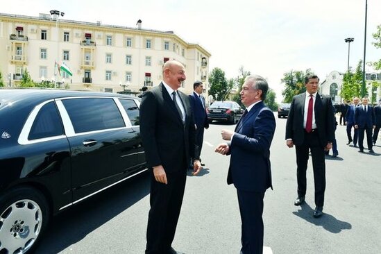 İlham Əliyevin Daşkənddə rəsmi qarşılanma mərasimi olub