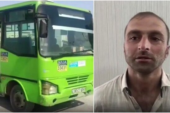 Narkotikin təsiri altında avtobusu idarə edən şəxs saxlanıldı - VİDEO