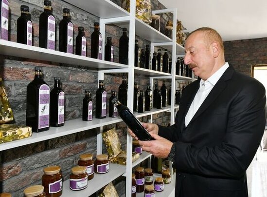 İlham Əliyev Ramana qəsəbəsində görülən abadlıq işləri ilə tanış olub - FOTO/VİDEO