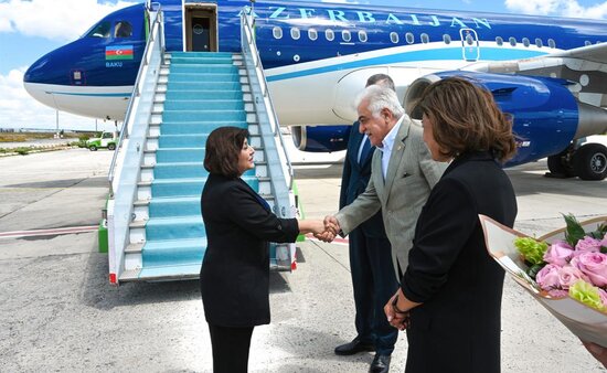 Milli Məclisin sədri Sahibə Qafarova Türkiyənin İstanbul şəhərinə işgüzar səfərə gəlib