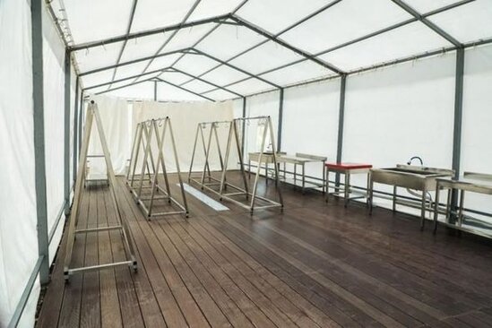 Ağalıda çadır tipli heyvan kəsimi məntəqəsi fəaliyyətə başlayıb - FOTO