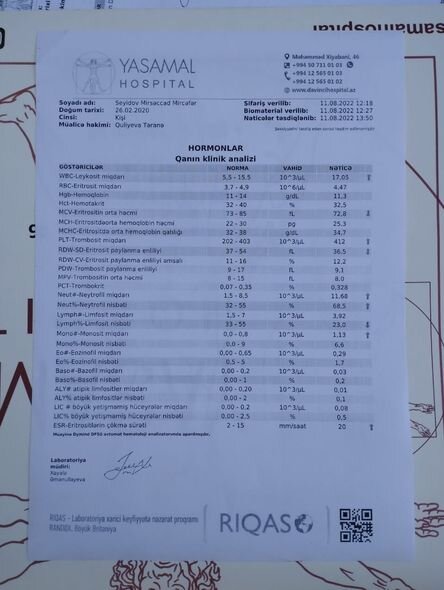 İki yaşlı Mirsəccadın başında şiş aşkarlanıb - FOTO