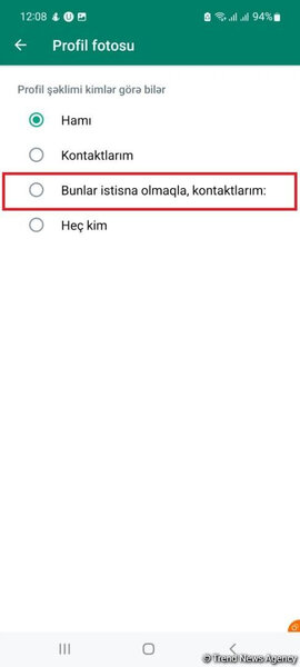 İstəmədiyiniz şəxslər "WhatsApp"da profil FOTONUZU GÖRMƏYƏCƏK