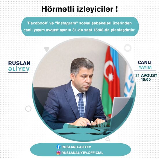 Dövlət qurumları arasında ilk dəfə olaraq eyni anda "Facebook"la paralel olaraq "İnstaqram"da da canlı yayım təşkil olunacaq