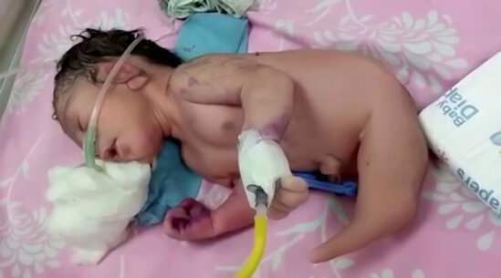 Yeni doğulan körpənin bədən quruluşu görənləri şoka saldı: Beldən aşağı... - FOTO