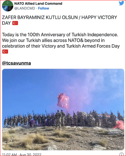 NATO Yunanıstanın qəzəbindən sonra təbrik mesajını sildi