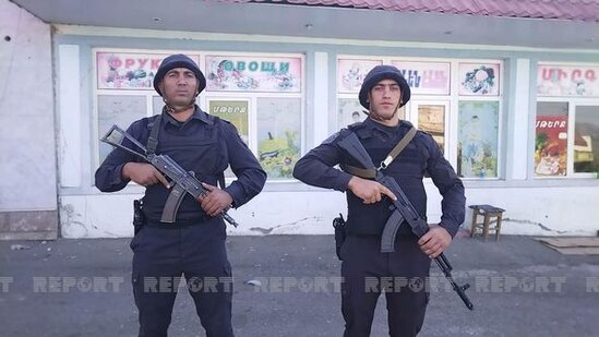 Azərbaycan polisi Laçın şəhərində xidmət başında - FOTO