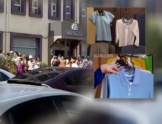 Bakı Tikiş Evinin önündə İZDİHAM - FOTO