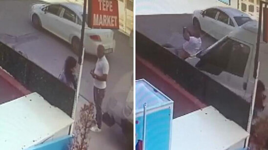 Arvadına sataşan şəxsi mikroavtobusla vurdu - ANBAAN VİDEO