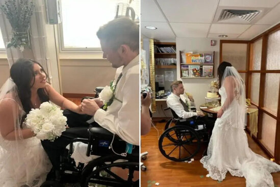 Xərçəng xəstəsi xəstəxanada evləndi